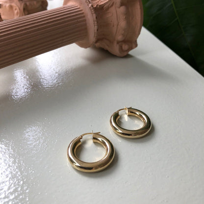 AURUM.LDN 9CT GOLD CHUNKY HOOPS