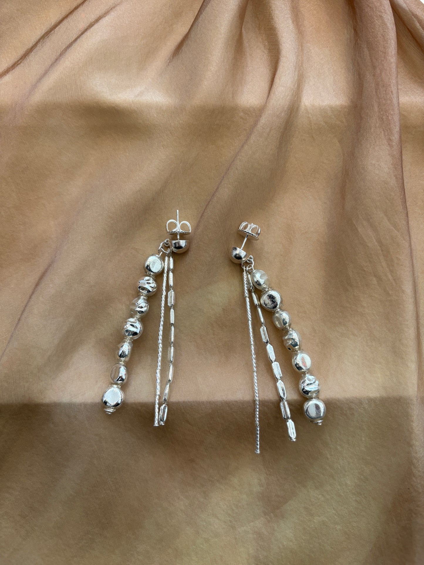 SISI JOIA GARBE EARRINGS - SILVER
