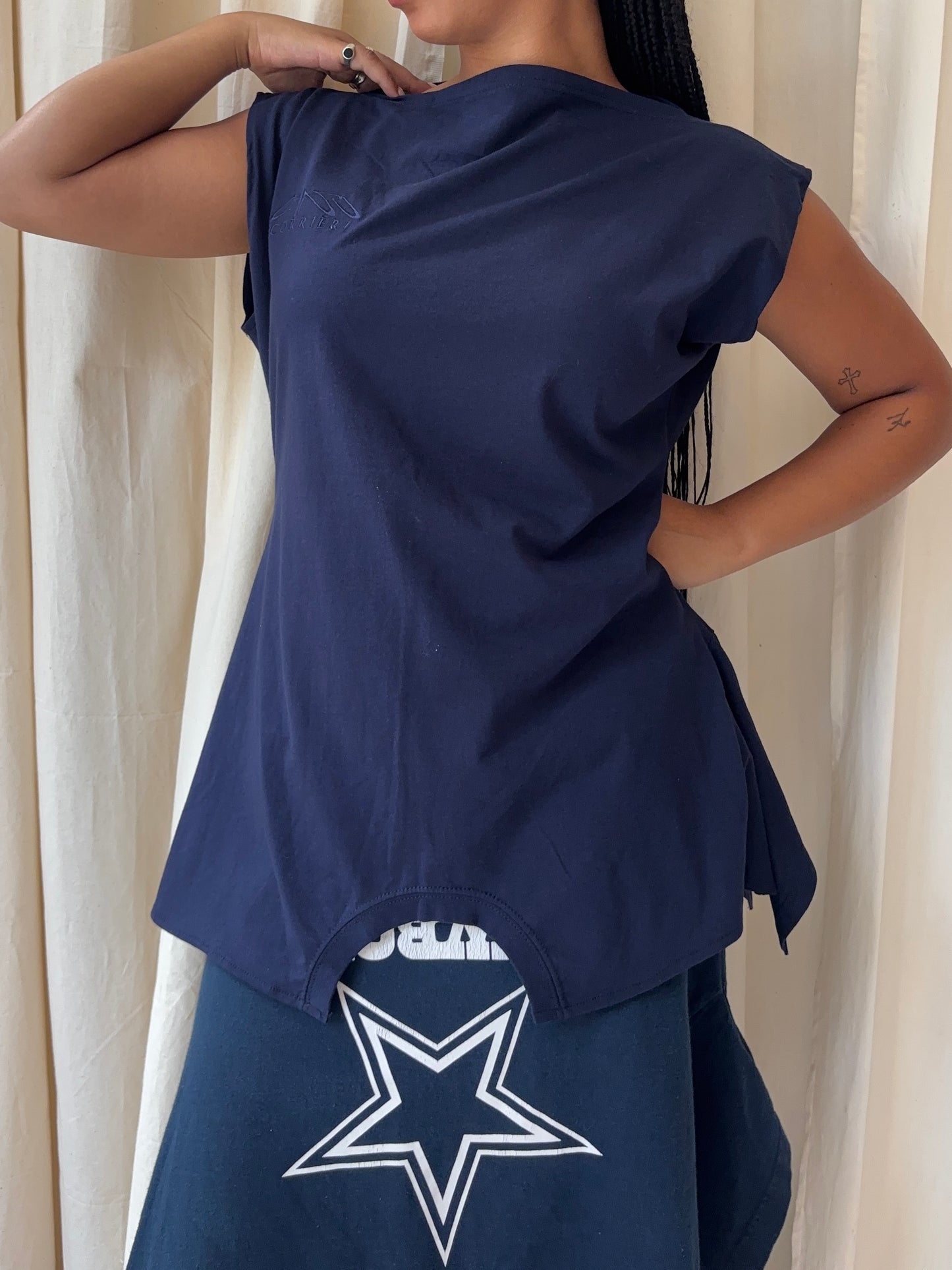 GINA CORRIERI 180 LOGO TOP NAVY