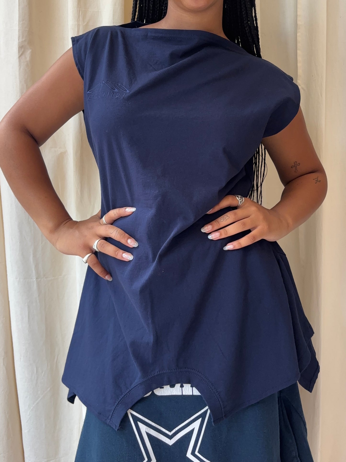 GINA CORRIERI 180 LOGO TOP NAVY