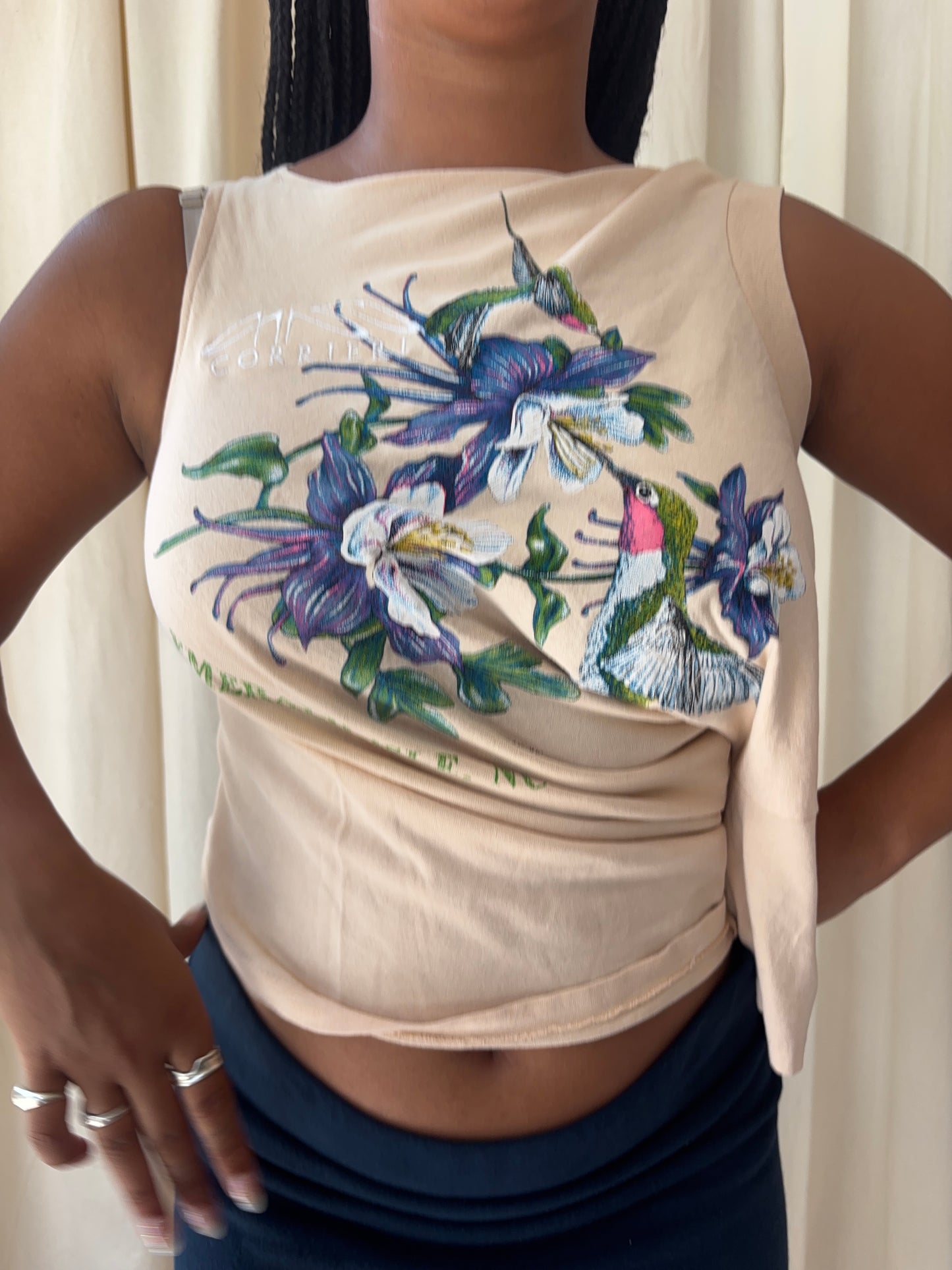 GINA CORRIERI SHIFT TOP PEACH EMERALD ISLE
