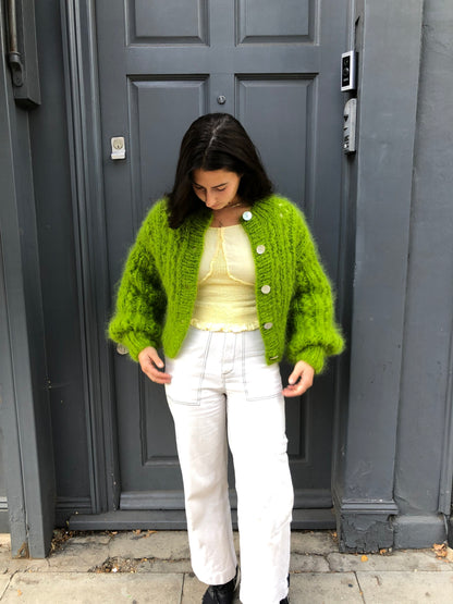 ROSEKUMO LIME MAMMA CARDIGAN