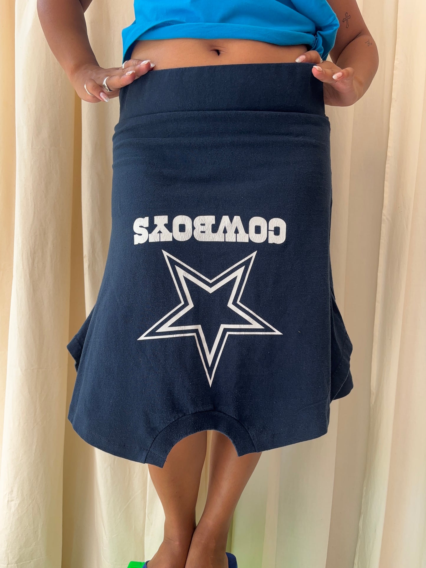 GINA CORRIERI T-SKIRT LONG NAVY COWBOYS