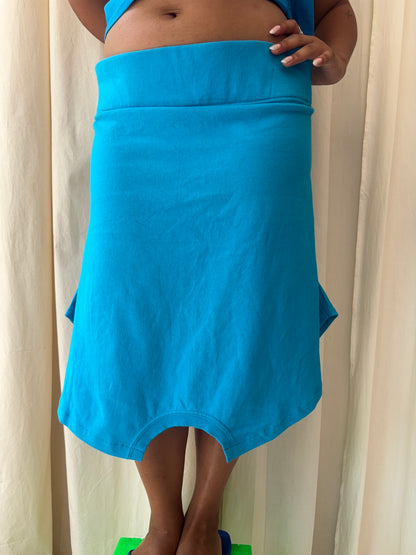 GINA CORRIERI T-SKIRT LONG TURQUOISE