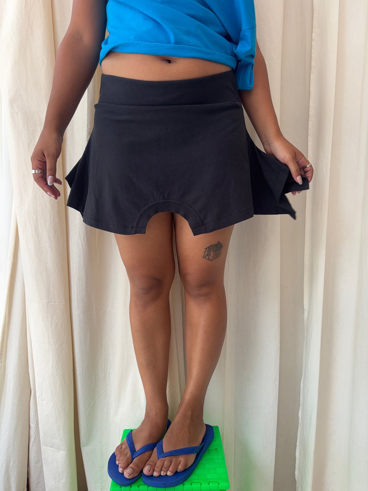 GINA CORRIERI T-SKIRT MINI BLACK