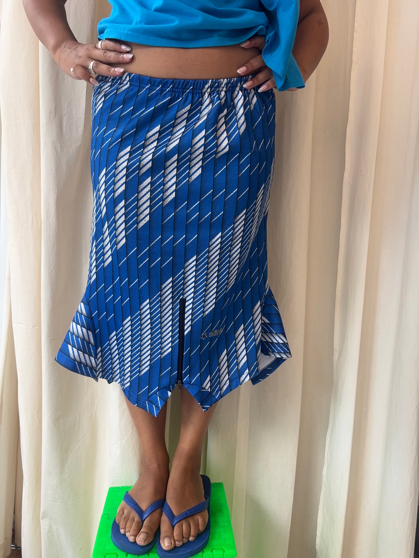 GINA CORRIERI BLUE PRINT RACER SKIRT