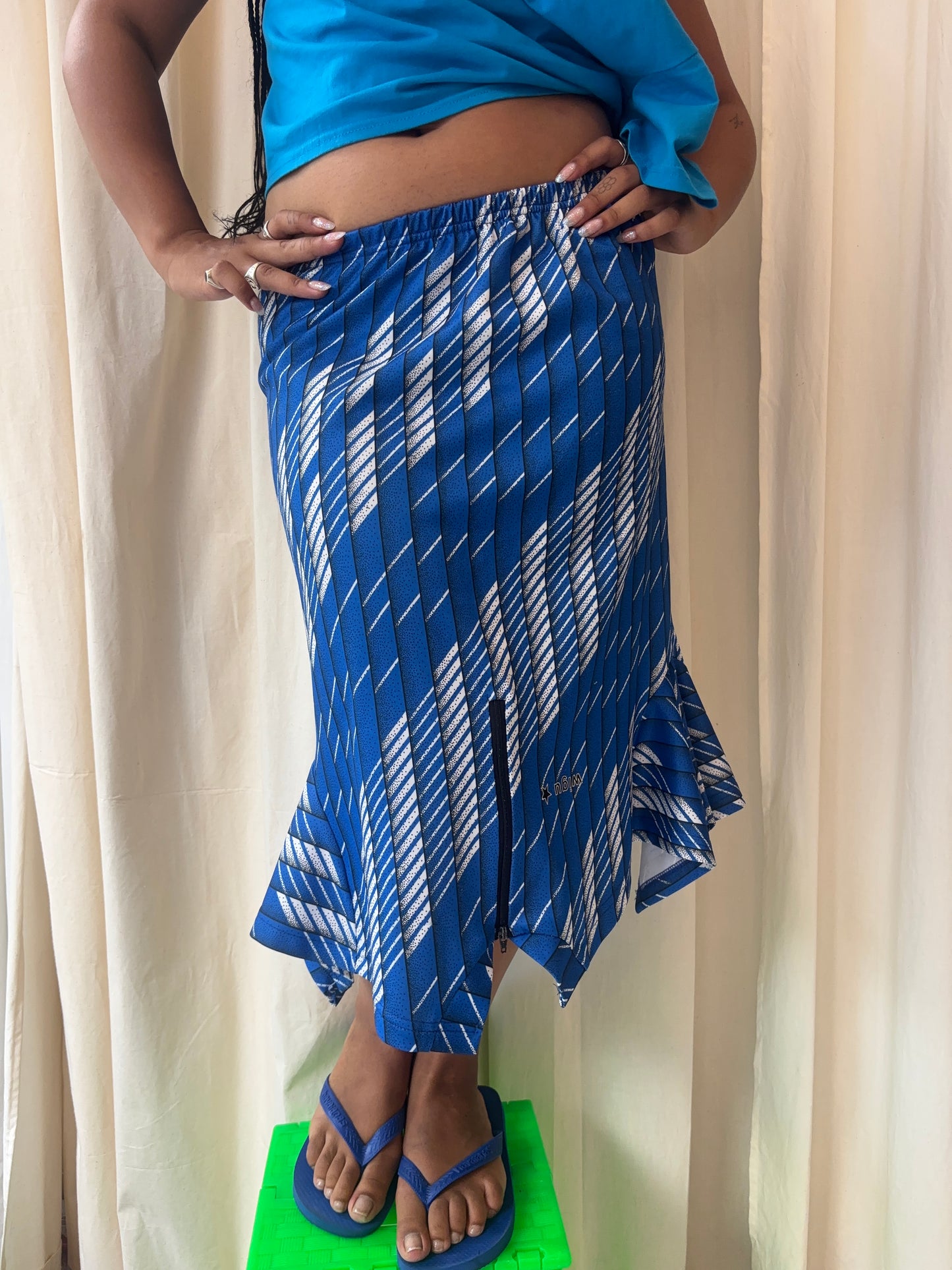 GINA CORRIERI BLUE PRINT RACER SKIRT