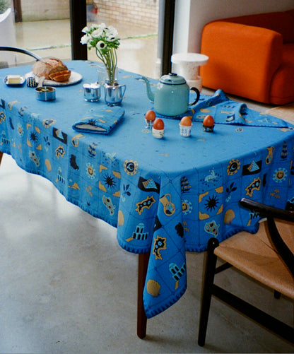 CHERRY FLIPS TABLE CLOTH BLUE